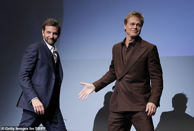 Brad Pitt presented an award to Bradley Cooper at the Santa Barbara International Film Festival on Thursday