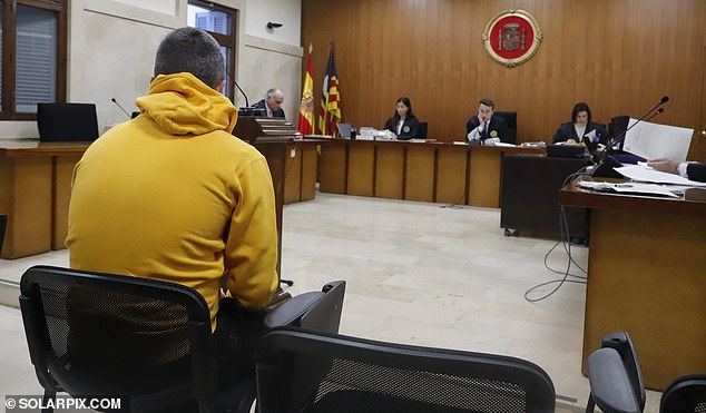 Spanish state prosecutors said before today's trial in Mallorca that they wanted the man (pictured left) to be jailed for nine years if convicted of the May 9, 2023, sexual attack.