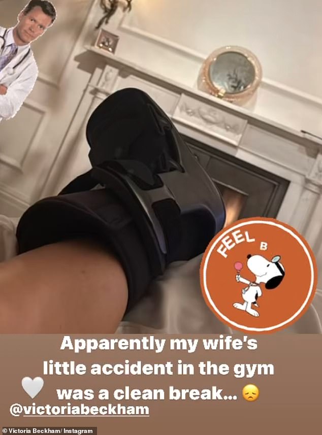 On Valentine's Day, Victoria suffered a bad fall at the gym and was later told by doctors that she had broken her ankle.
