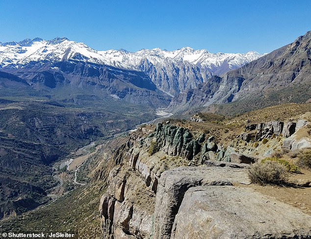 The 23-year-old participated in the exciting event above the Cajón del Maipo canyon, near Santiago.