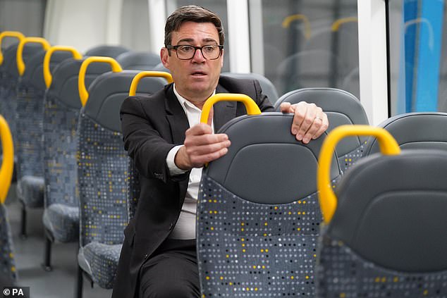 Labor mayor Andy Burnham (pictured) introduced the yellow-branded Bee Network in Manchester in the hope it would bring lower fares and better services.