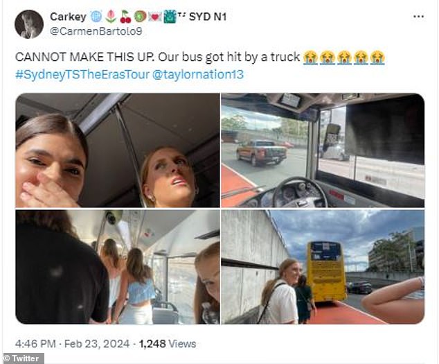 One of the passengers shared dramatic images of the aftermath early Friday on X (formerly Twitter).