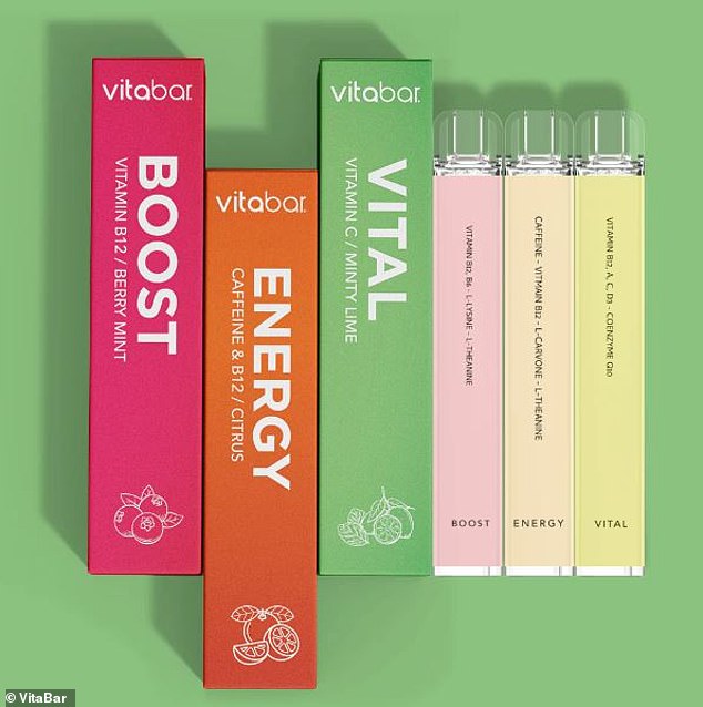 Experts told DailyMail.com that vapes with caffeine, vitamins and essential oils could still cause permanent lung damage, even if they don't contain nicotine.