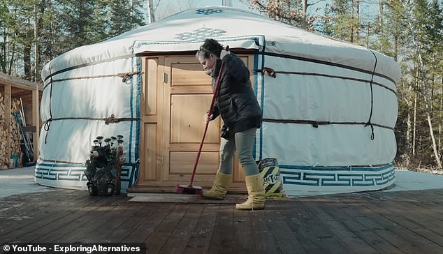 A couple from Canada have revealed how they ditched their brick and mortar home for a 20ft yurt, saying it has changed their lives. 