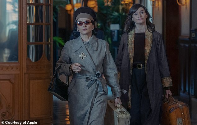 Juliette Binoche as Coco Chanel, left, and Emily Mortimer as her close friend Elsa Lombardi in the Apple TV+ series The New Look