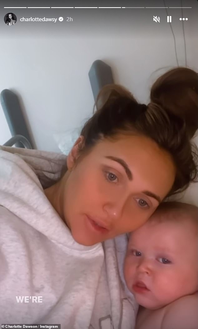 Charlotte Dawson has revealed that her seven-month-old son Jude has been hospitalized with bronchitis for the second time.