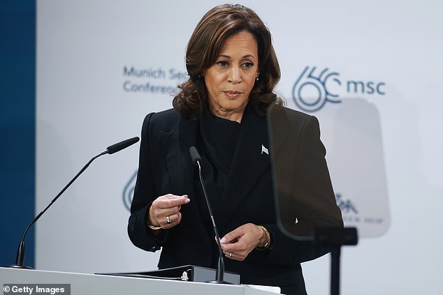 Vice President Kamala Harris pledged unwavering support for Ukraine and said they had to stop the 'aggressor'