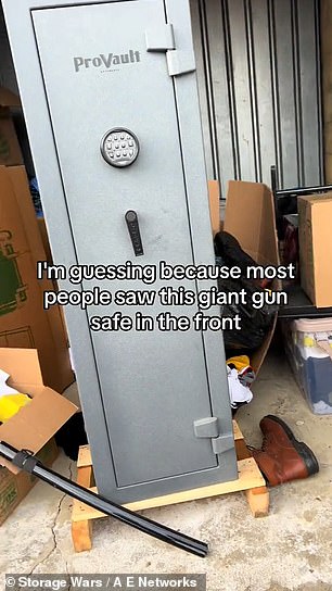 Gun safe found in warehouse