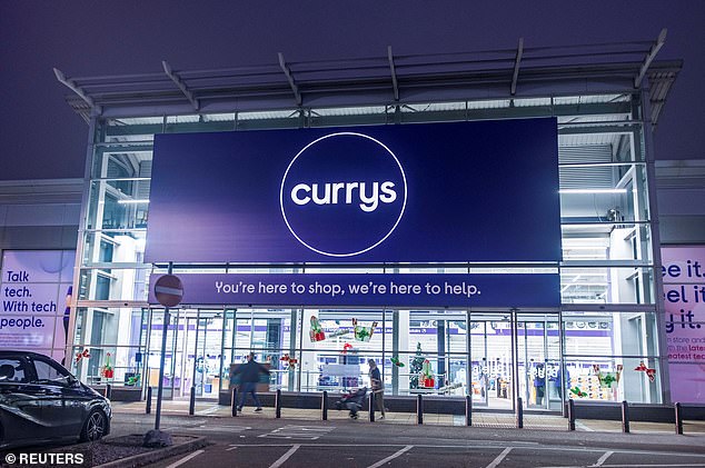 Rise: Currys shares soared on Monday morning after Chinese online retail giant JD.com confirmed it was considering an approach to the electrical goods retailer.
