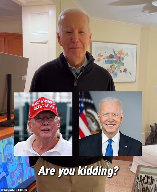 In Joe Biden's first TikTok, he answered a series of this or that questions, including 