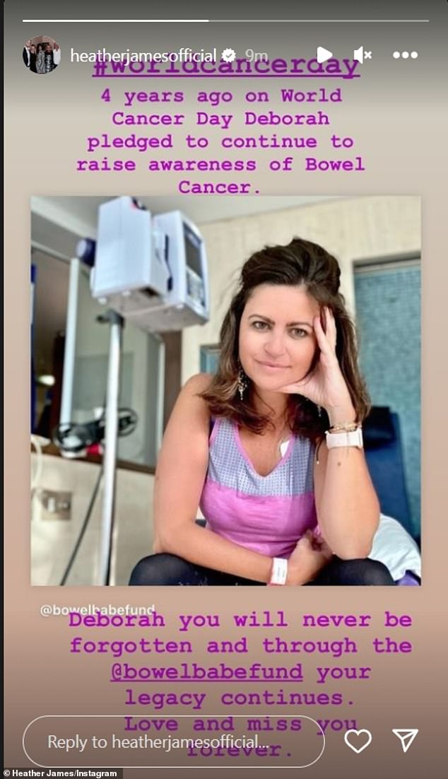 Dame Deborah James' mother paid tribute to her late daughter on Instagram to mark World Cancer Day.
