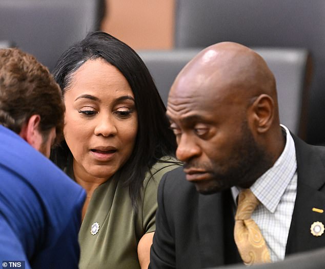 Fulton County Prosecutor Fani Willis (left) is on trial for financial corruption related to the hiring of her lover Nathan Wade (right) to prosecute former President Donald Trump in the high-profile election interference case.