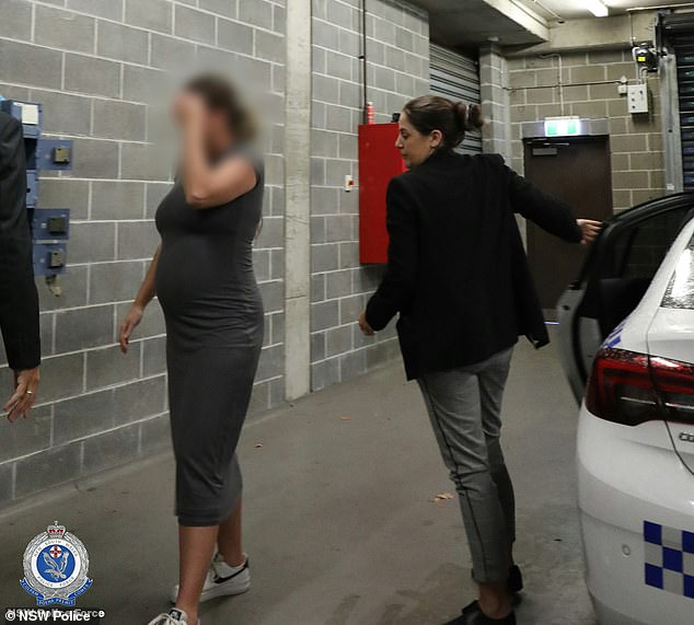 Police detained the pregnant woman who was refused bail when she appeared in court and will be behind bars until at least mid-April.