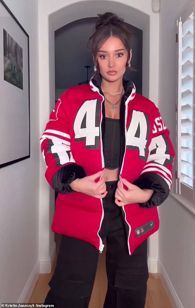 Apparel designer and wife of San Francisco 49ers fullback Kyle Juszczyk has had a dream of bringing the NFL apparel she designs to the world and watching fans wear it.