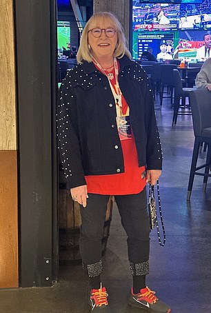Donna Kelce told DailyMail.com her Super Bowl prediction when she got a Starbucks in Las Vegas.
