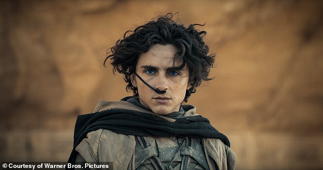 Timothee Chalamet (pictured) reprises his role as Paul Atreides in Dune: Part Two.  On the barren planet Arrakis, with most of his kin wiped out, Paul prepares to lead the beleaguered and bereft Fremen tribe against the formidably evil House Harkonnen.