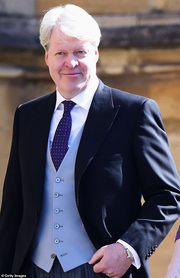 Earl Spencer (pictured) shared a selection of photographs yesterday to mark his late mother's 88th birthday.