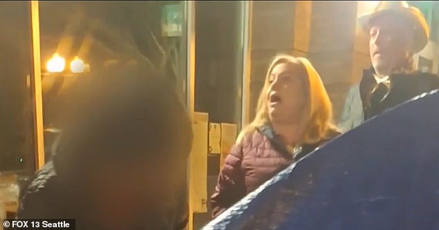 Embarrassing moment Washington councilwoman and her husband yell at homeless
