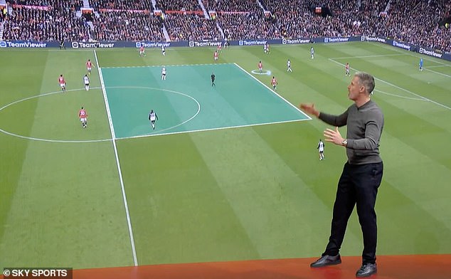 A five-minute segment of the program showed Carragher questioning the way United were pressing.