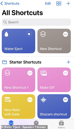 The Water Eject feature can be added to your Shortcuts app, which should be pre-installed on your iPhone