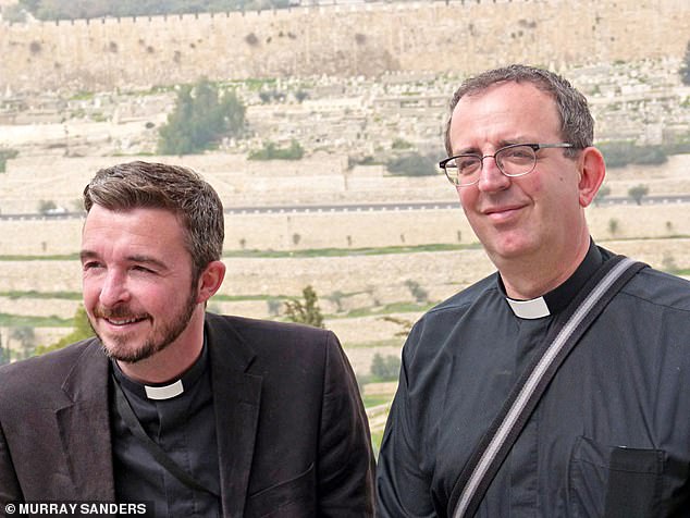 The famous former clergyman (right) lost his partner David Oldham in 2019;  The couple married in 2010 before Oldham's death from alcoholism.  Coles told the Times he wasn't sincere about being celibate.
