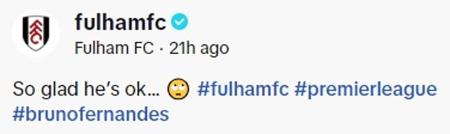 Fulham's publication on TikTok fueled the public criticism that Fernandes has received in recent days