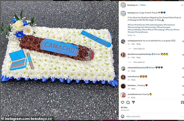 The company has also been praised for a cigar-themed floral offering.
