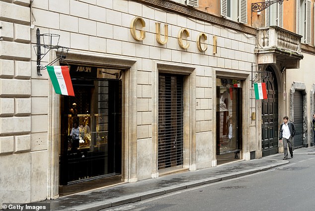 Gucci's sales fell 4 percent in the final three months of the year, its parent company, Kering, reported Thursday.  In the photo, a Gucci store in Rome.