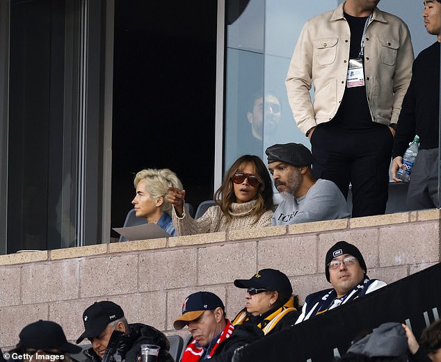 Halle Berry and her partner Van Hunt were in the crowd at Inter Miami vs LA Galaxy