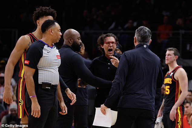 Hawks head coach Quin Snyder was ejected during the second quarter of Friday's game.