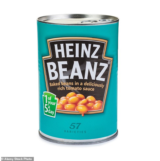 Pictured is a tin of Heinz Original Baked Beans, a British staple.