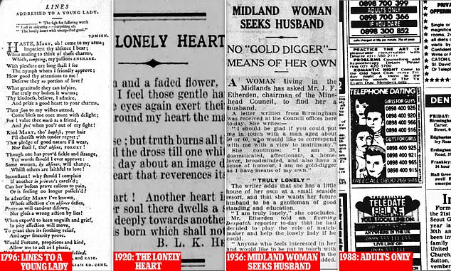 Hilarious newspaper clippings reveal how people found partners before dating apps, in the form of love poems, lonely hearts columns and articles.