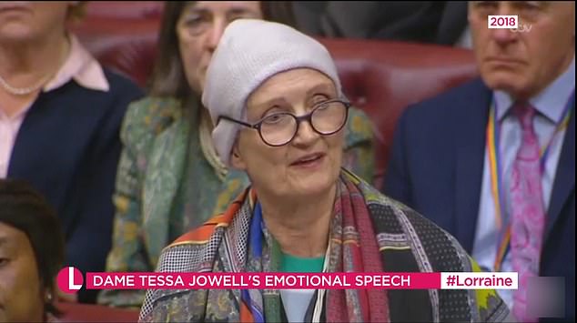 Former Labor politician Dame Tessa Jowell died after a battle with advanced glioblastoma brain cancer in 2018 (pictured in the House of Lords in 2018)
