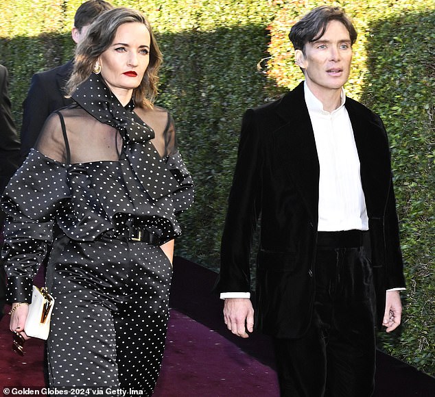 Cillian Murphy and Yvonne McGuiness arrived at the Golden Globes last month, where the A-Lister won Best Actor.