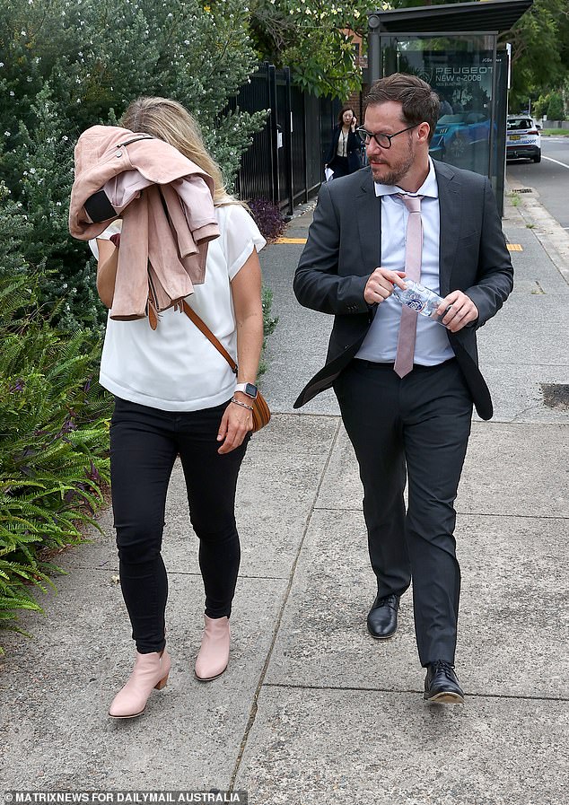 Anthony Nantes was accompanied to court by his ex-wife Cassi (above) on Monday. The court heard the couple separated after their complicated love story came to light.
