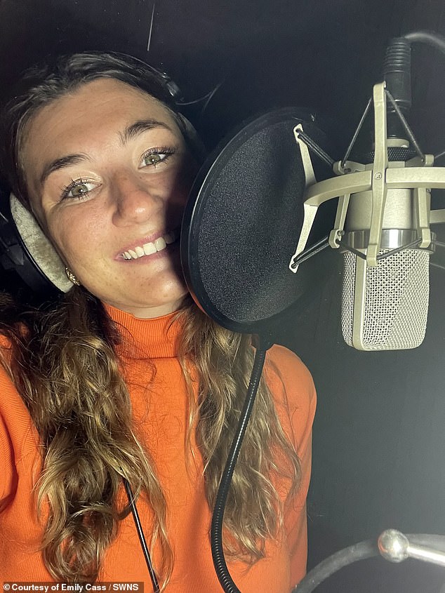Emily Cass, 25, from south London, has recorded hundreds of adverts, radio inserts and TV shows and has been the voice of brands such as Lidl, Co-op and Samsung.