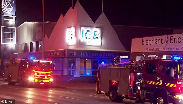 Sixteen children have been rushed to hospital after suffering carbon monoxide poisoning at an ice skating rink in Adelaide (pictured).