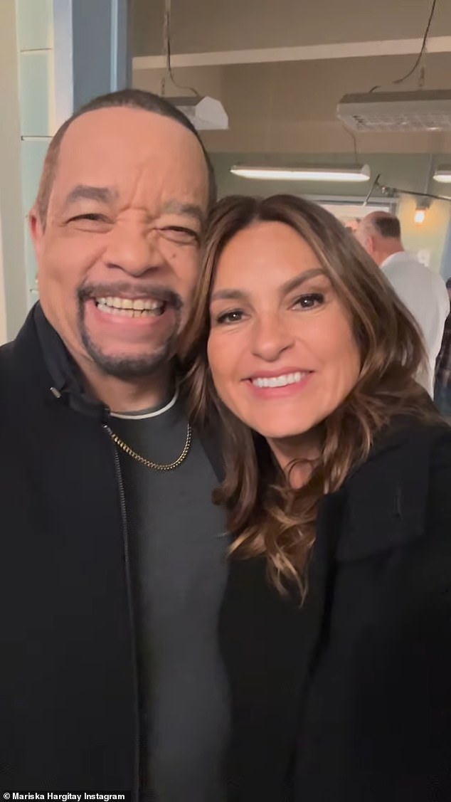 Mariska Hargitay, 60, took to her Instagram page to wish her Law & Order: SVU co-star Ice-T a happy 66th birthday from the set of their hit crime drama series.