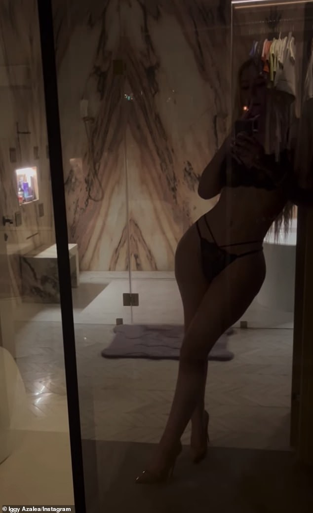 The Fancy hitmaker took to Instagram to share a racy video of herself wearing lingerie while posing in a bathroom.