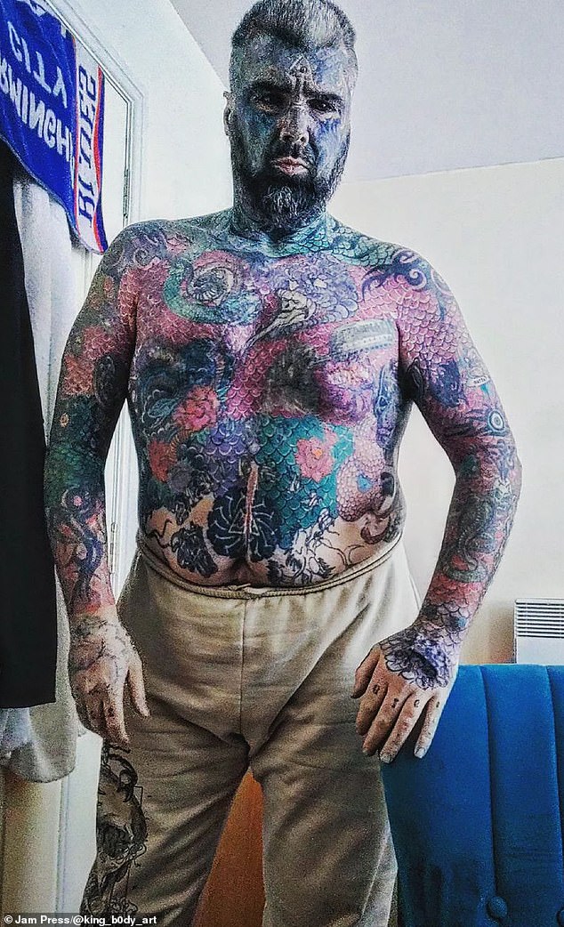 King of Ink Land King Body Art The Extreme Ink-ite, formerly known as Mathew Whelan, regularly makes headlines due to his heavily tattooed appearance.