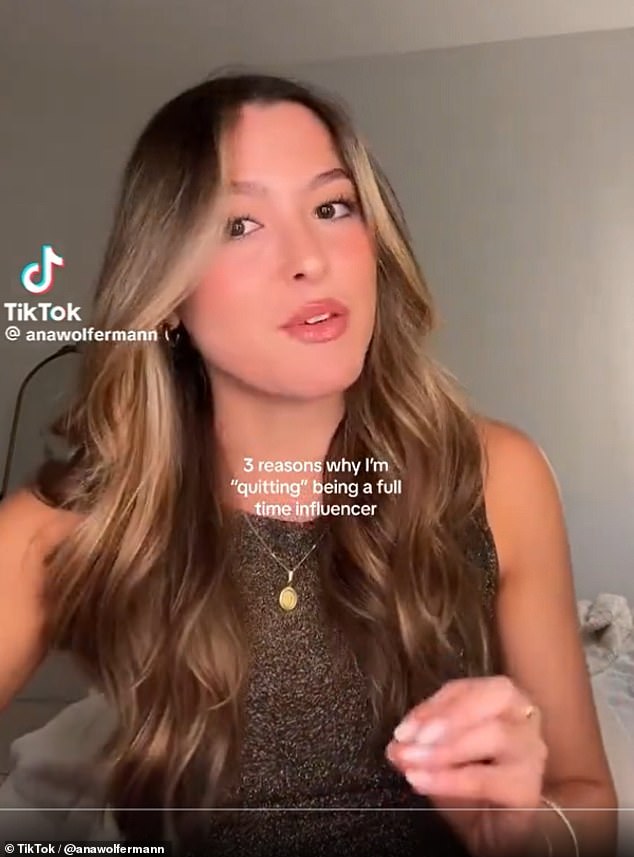 TikToker Ana Wolfermann revealed why she's leaving her full-time job as an influencer to become a 'corporate femme'