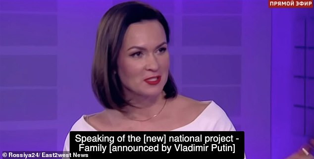 Natalya Litovko, 43, announced that she and her husband had been inspired by the Kremlin leader's call in his State of the Union address to do their patriotic duty and procreate.