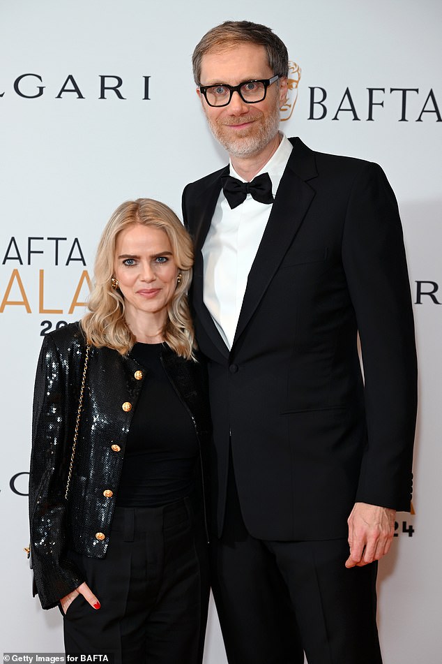 Stephen Merchant is the richest comedian in the UK, surpassing the likes of Peter Kay and Ricky Gervais (pictured with girlfriend Mircea Monroe at the BAFTA Gala in February).