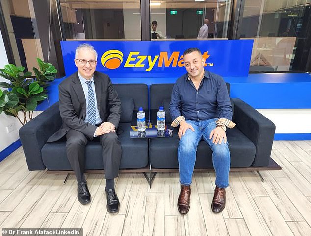 The first EzyMart store opened in Bondi Beach in 2001. The chain now operates 450 stores in New South Wales, Queensland, ACT, Victoria and South Australia (pictured is founder Maher Magableh on the right).