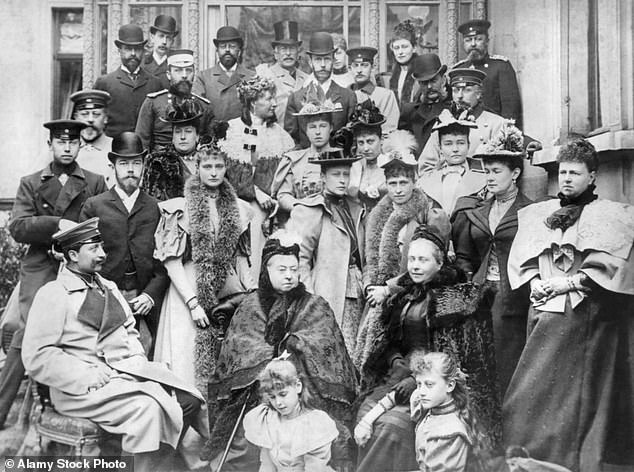 Queen Victoria with some members of her vast family.  She would eventually have 38 living grandchildren.