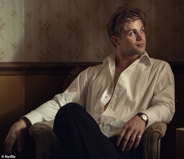 English actor Leo Woodall, 27, has been compared to Brad Pitt after winning a legion of fans playing the charming Dexter Mayhew in the Netflix smash hit One Day.