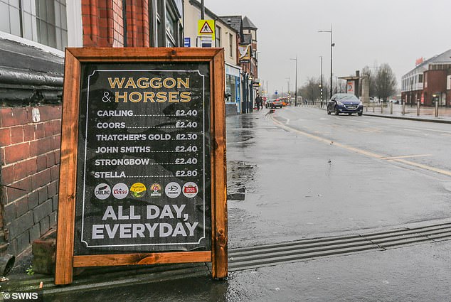 The drinks menu at The Waggon and Horses pub in Oldbury has remained cheap as the owners have strived to keep beer prices as low as they were 15 years ago.