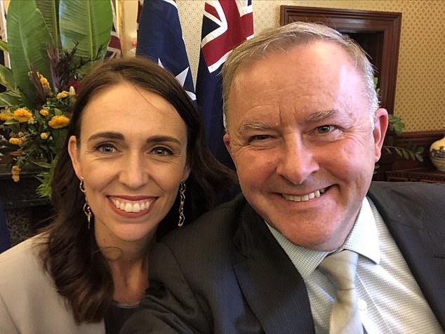 New Zealand Prime Minister Jacinda Ardern (left) sent a congratulatory message to Anthony Albanese following the Labor Party's election victory.
