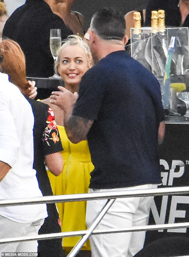 Jackie ‘O’ Henderson gets flirty with NRL star Braith Anasta on board a superyacht in Sydney Harbour – before receiving flowers the day before Valentine’s Day