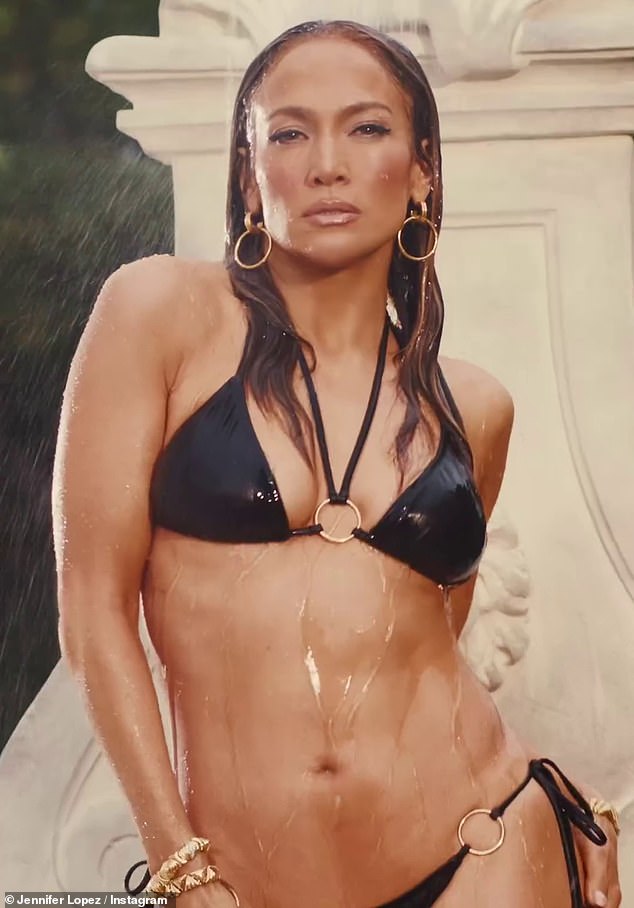 Jennifer Lopez 54 models a thong bustier that shows off